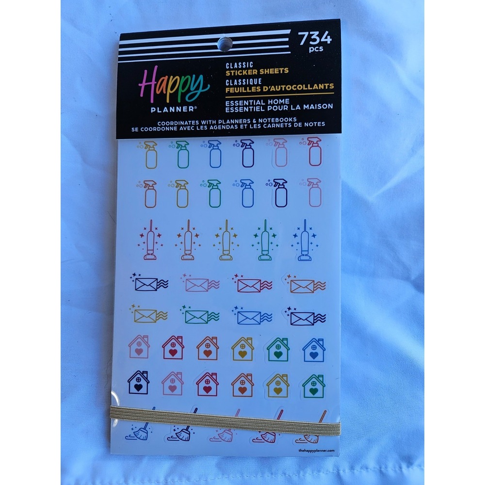*Brand New* The Happy Planner Value Sticker Book Classic Essential Home 734 Pcs